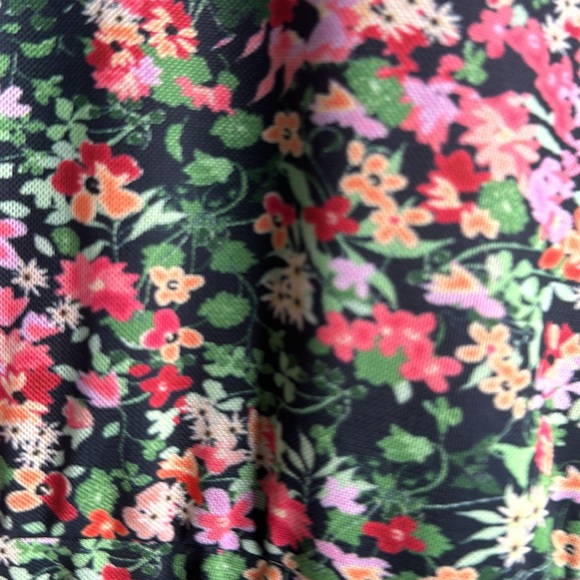 Anthropologie Eva Franco floral maxi dress long sleeve mesh boho multi color L - Picture 9 of 12